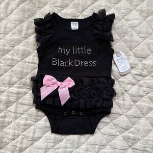 Baby Ganz My Little Black Dress Onesie NWT